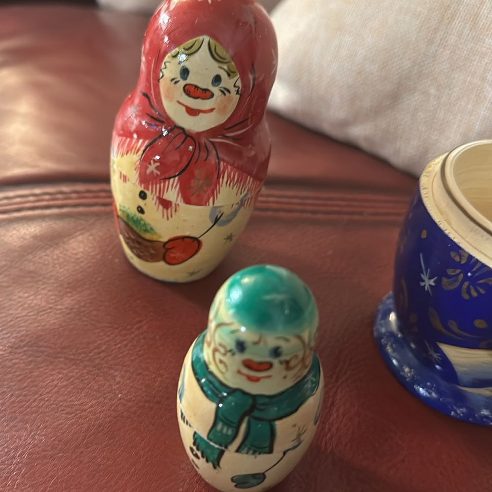 Russian nesting Snowmen - Picture 6 of 8